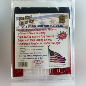 American Flag. 3’ X 5’. Printed U.S. Flag. Made in the USA.